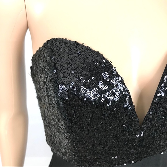 Tobi Little Black Dress LBD sequins mini short G1 - Picture 3 of 7